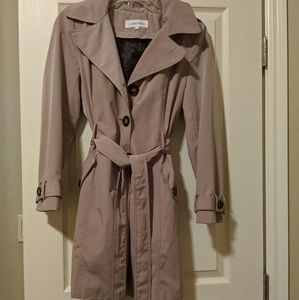 Calvin Klein trench with removable hood